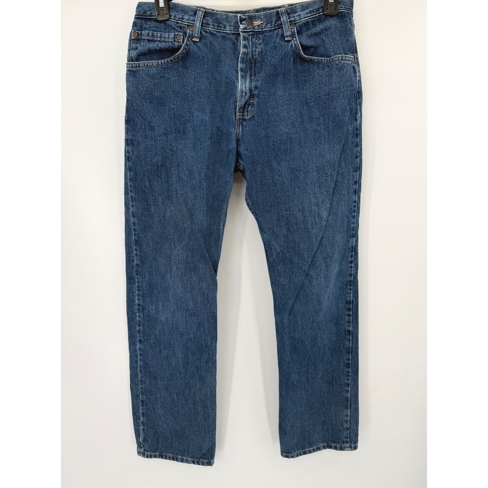 Wrangler‎ Jeans Men 34x30 Blue Straight Fit Premium Quality 954T1MS Denim
